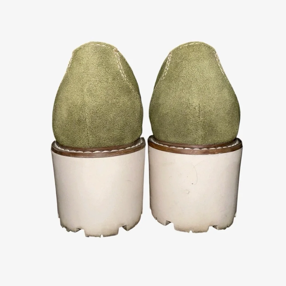 Blondo Dulce Olive Suede Waterproof Lug Sole Loafer‎ Platform 8